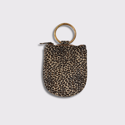 Kim White Wallets Mini Ring Wristlet - Mini Leopard