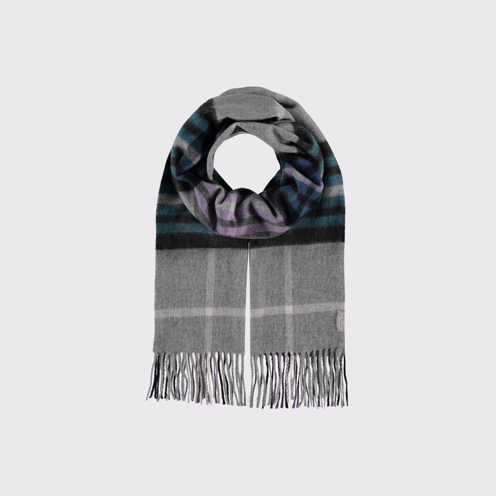 Fraas Signatrure Cashmere Plaid Pop Woven Scarf