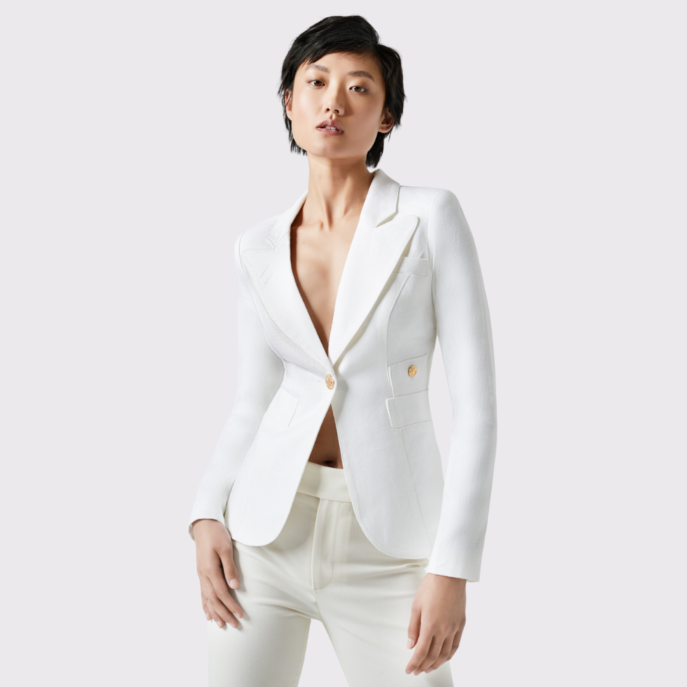 Smythe Linen Duchess Blazer White