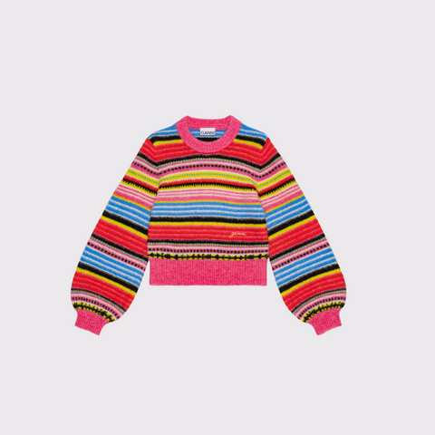 Ganni Soft Wool Stripe Sweater