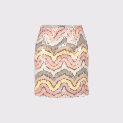 Seductive Cathleen Pastel Sequins Skirt