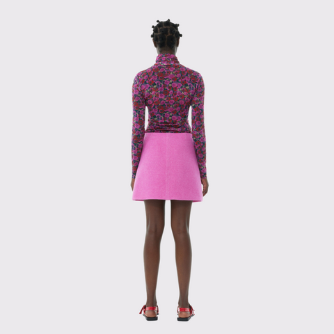 Ganni Twill Wool Mini Skirt