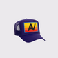 Aviator Nation Logo Rainbow Vintage Trucker in Purple
