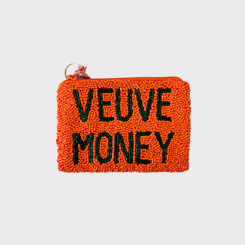"Veuve Money" Beaded Coin Purse