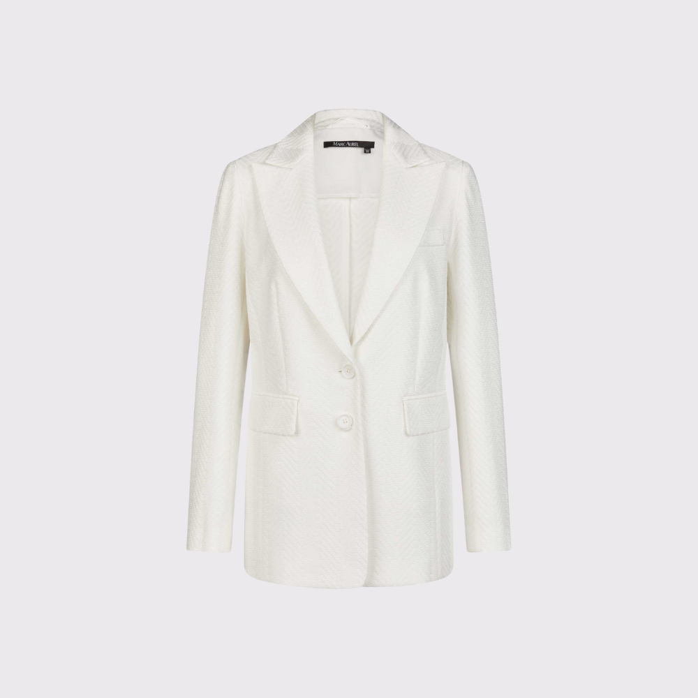Marc Aurel Jagged Pattern Blazer