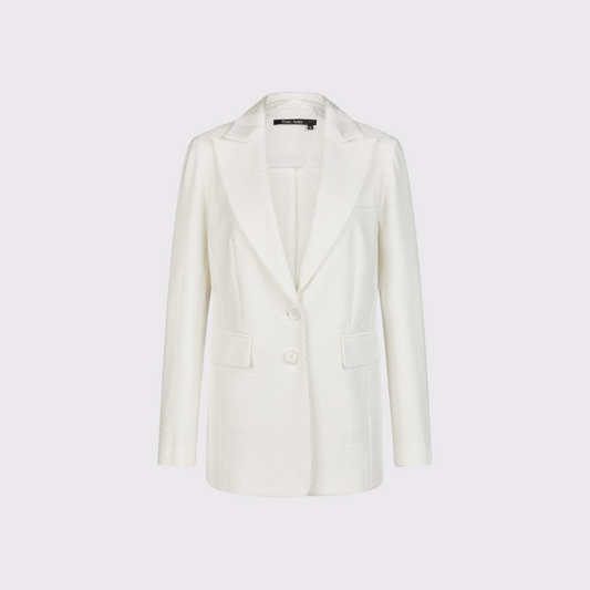 Marc Aurel Jagged Pattern Blazer