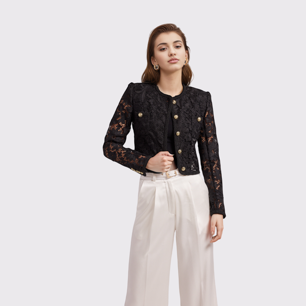 Black lace waistcoat clearance