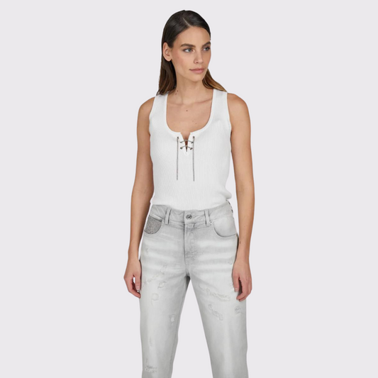 Marc Aurel Ribbed Chain Tank