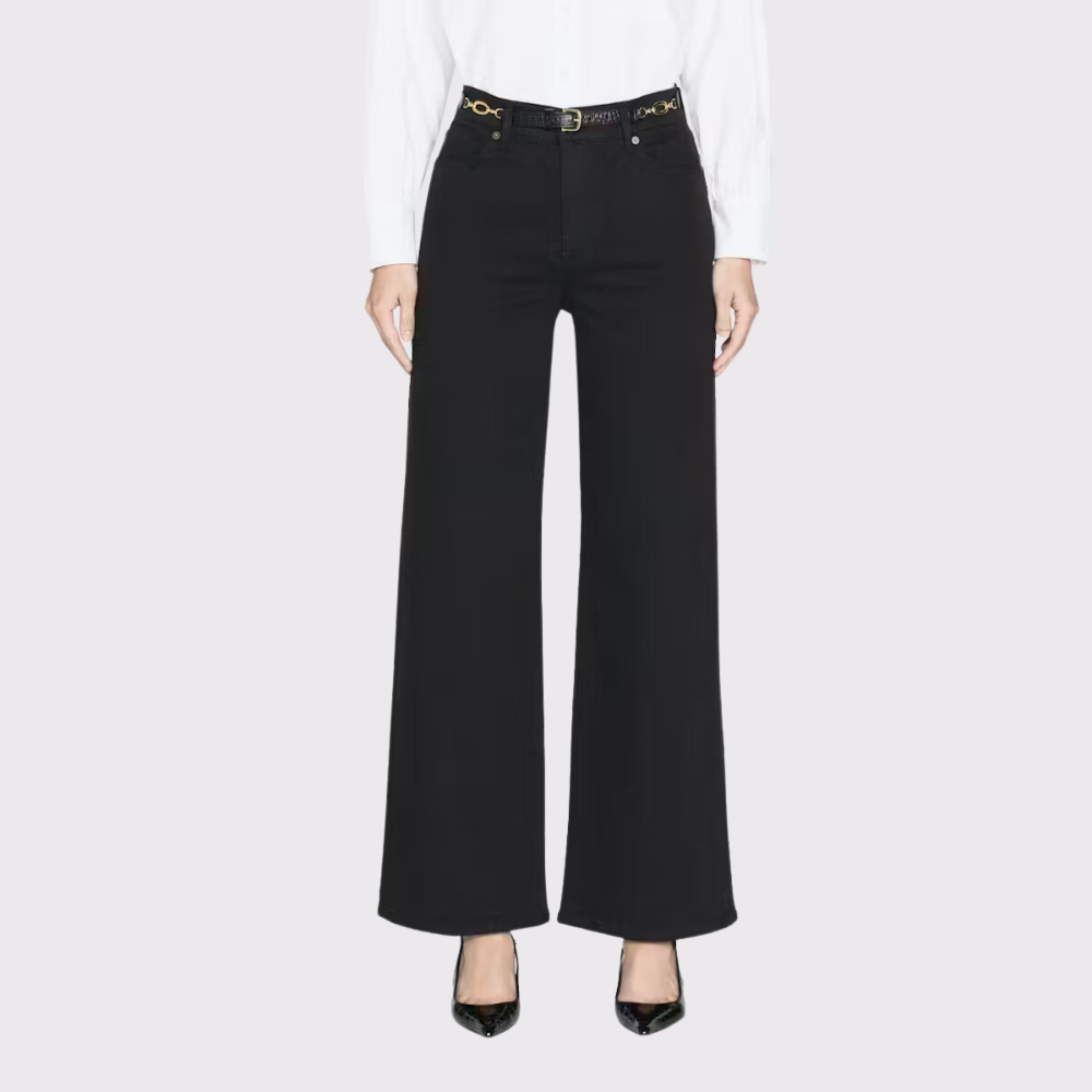 Frame Le Slim Palazzo in Black