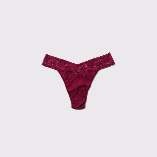 Hanky Panky Signature Lace Original Rise Thong Sugar Plum Red