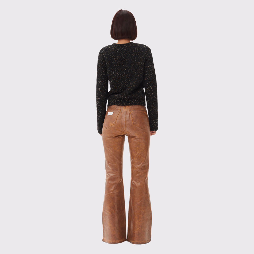 GANNI Alpaca Cotton Mix O-Neck Sweater