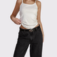 Black Suede Studios Bean Belt in Silver