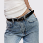 Black Suede Studios Iconic Belt in Silver