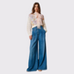 Twinset Wide Leg Pleated Jeans