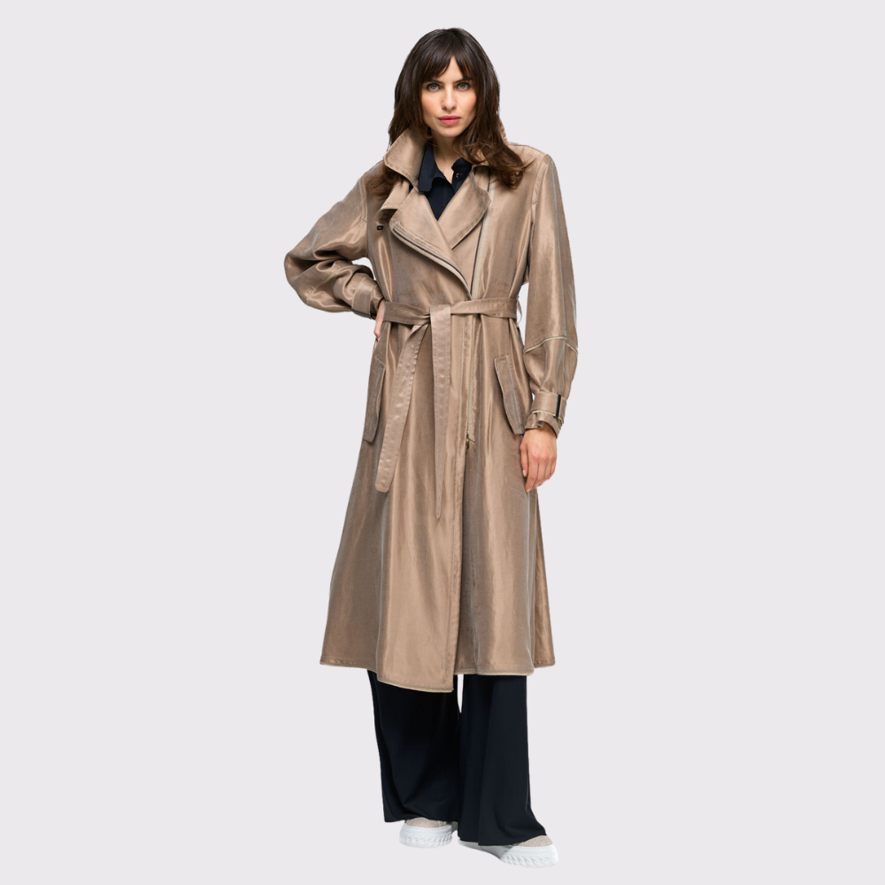 Beate Heymann Peach Satin Trench