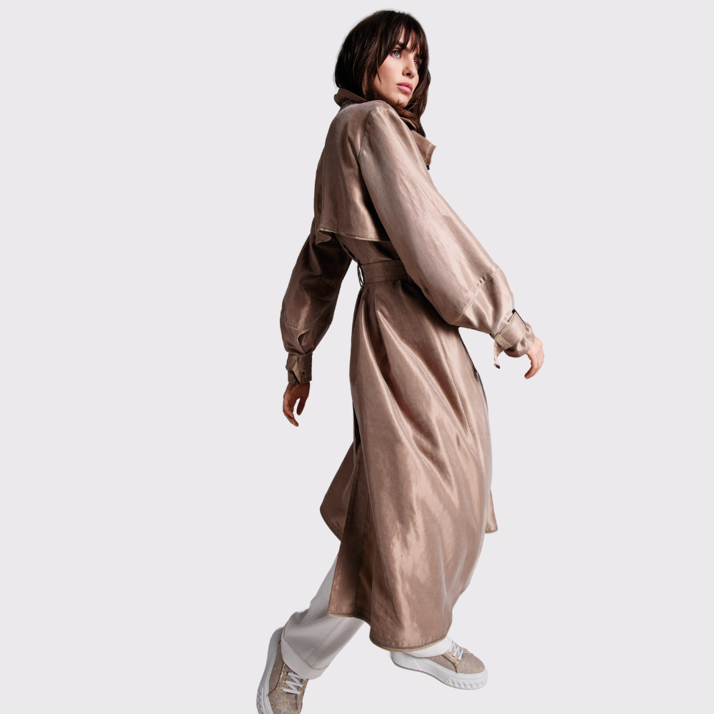 Beate Heymann Peach Satin Trench