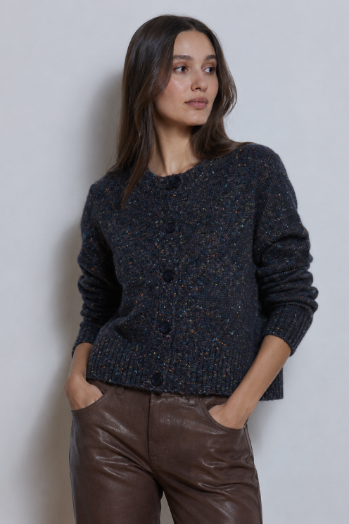 Speckled Boxy Cardigan