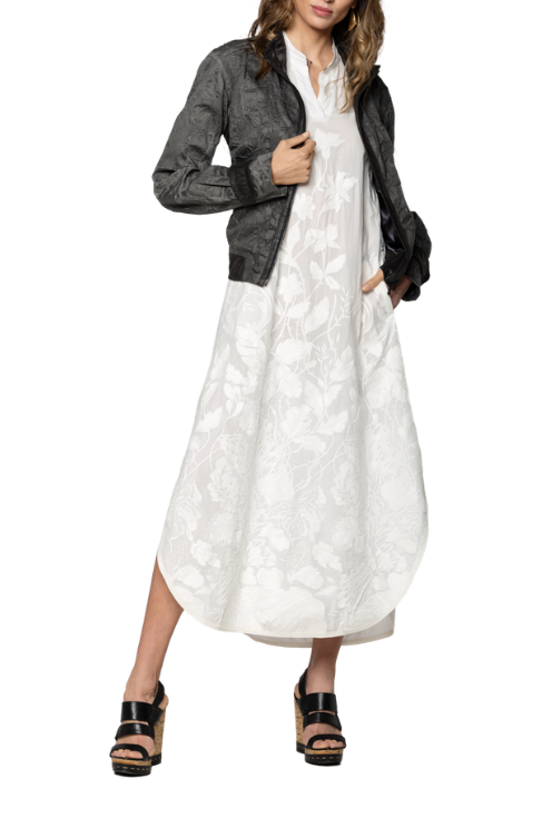 Jacquard Midi Shirt Dress