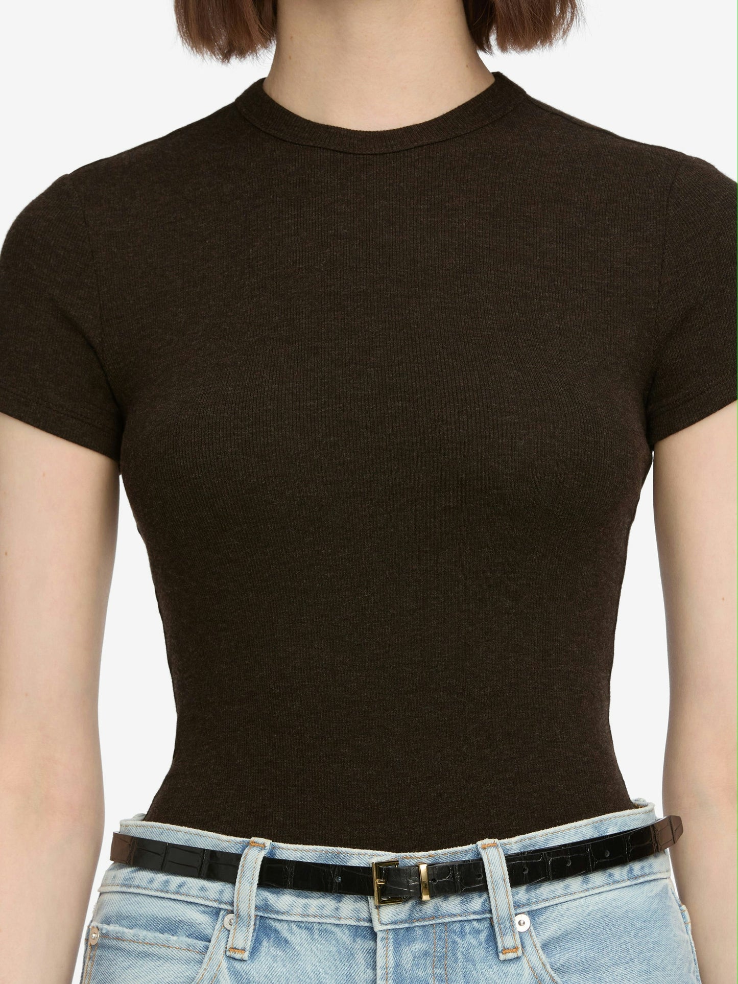 The Rib Baby Tee Coffee Heather