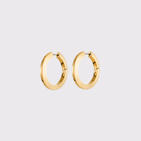 Jenny Bird Toni Hinged Hoop Earrings in Silver and Gold - Carriage Trade Shop