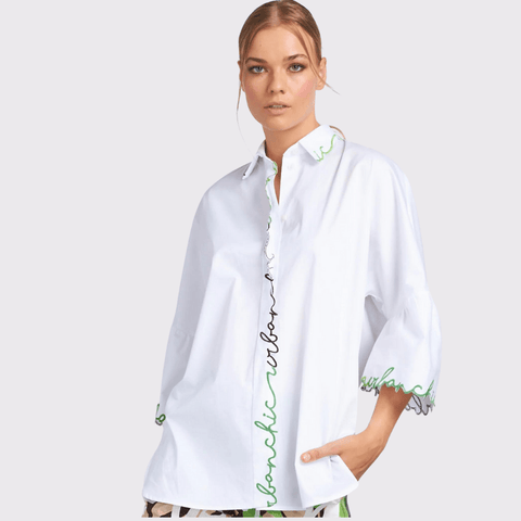 Tricot Chic Embroidered Shirt - Carriage Trade Shop