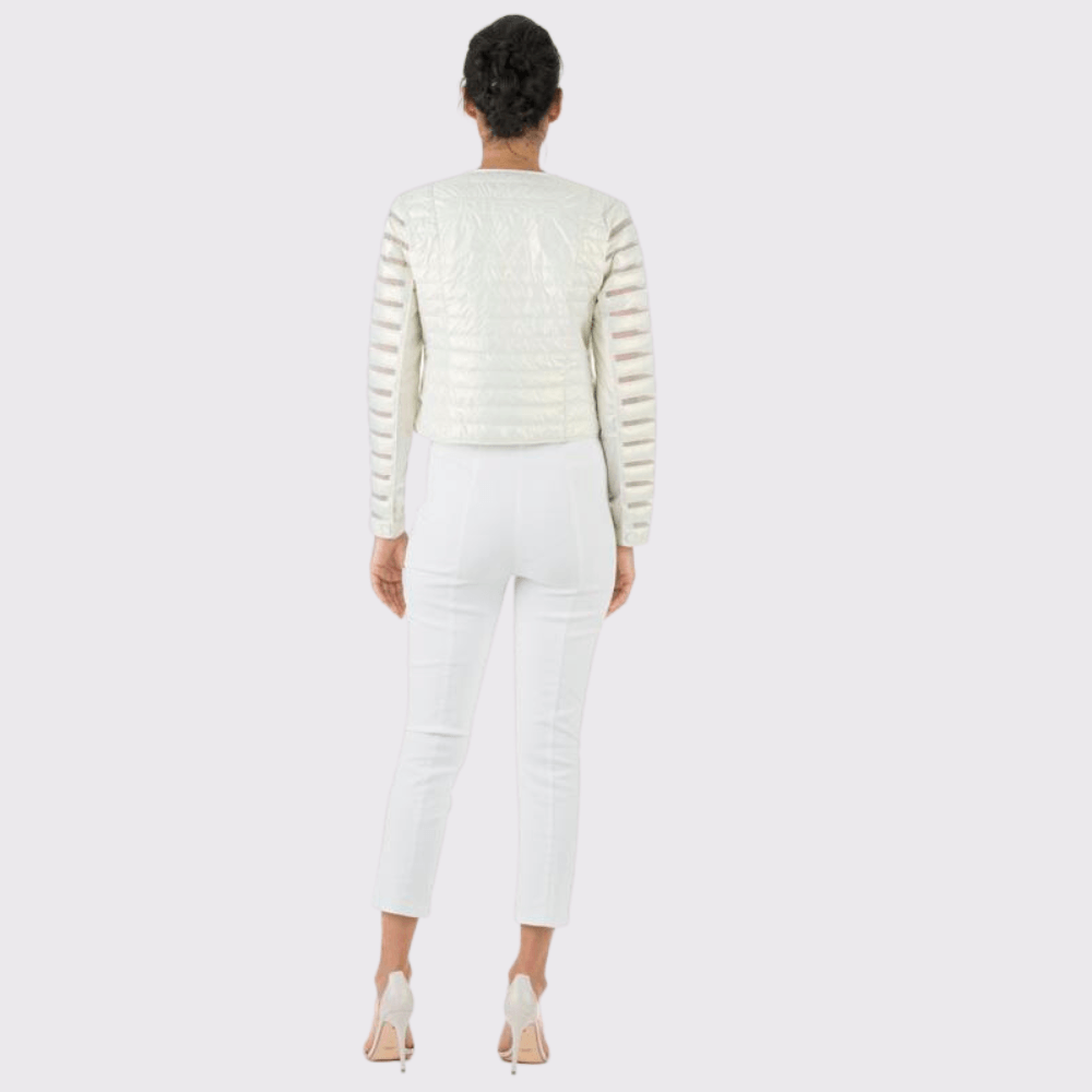 Diego M Metallic Sheer Detail Bomber Jacket - Carriage Trade Shop
