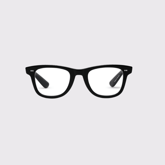 Caddis Porgy Backstage Blue Light Reading Glasses in Glossy Black - Carriage Trade Shop