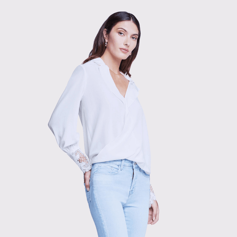 L'agence Joah Blouse in Ivory - Carriage Trade Shop