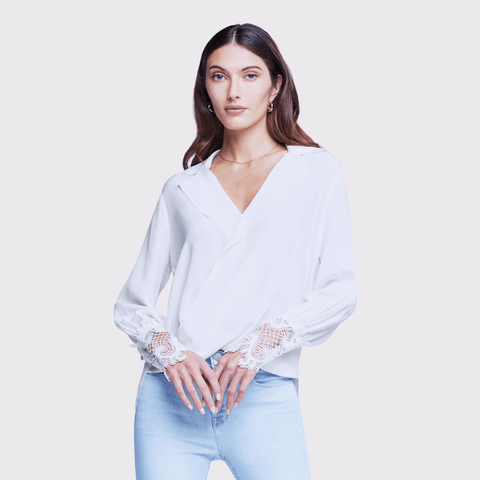 L'agence Joah Blouse in Ivory - Carriage Trade Shop