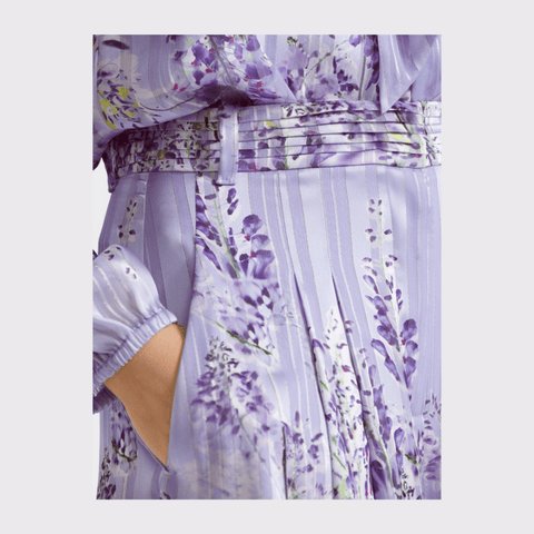 Marc Cain Wide Pants with Wisteria Print - Carriage Trade Shop