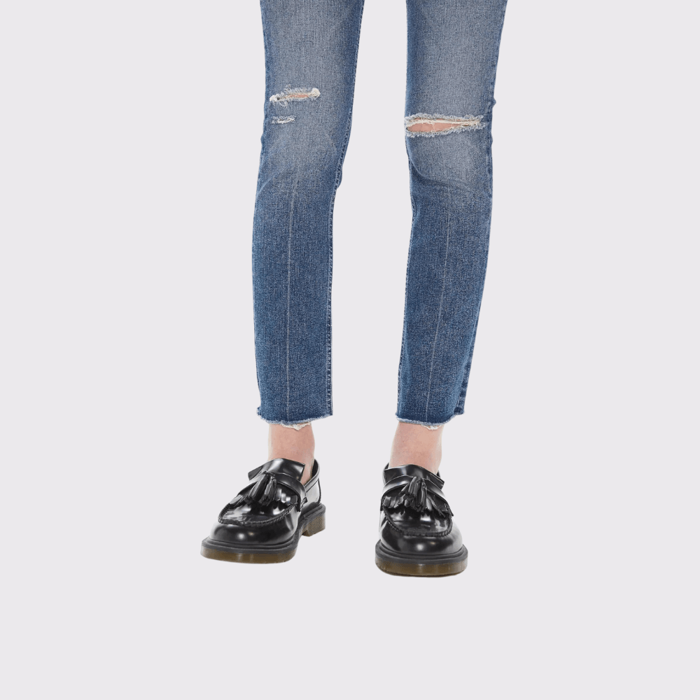 Mother The Mid Rise Dazzler Ankle Fray - Carriage Trade Shop