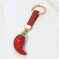 Bling Studded Chili Pepper Keychain