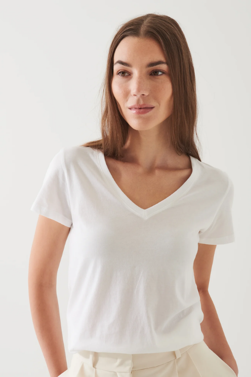 Lightweight Pima Cotton V-Neck