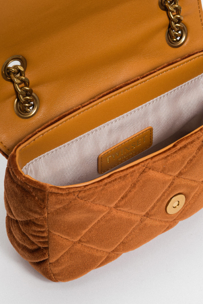 Quilted Velvet Chain Bag