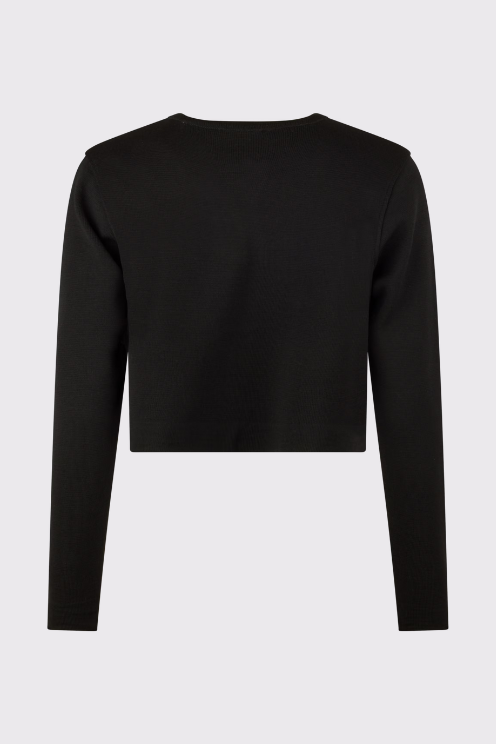 Kristina Black Merino Wool Cardigan