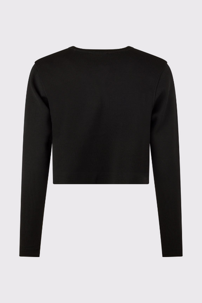 Kristina Black Merino Wool Cardigan