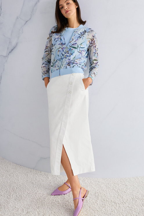 Thin Blouson-style Cardigan