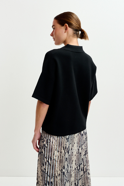 Chic Contrast Polo