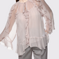 Sheer Ruffle Blouse