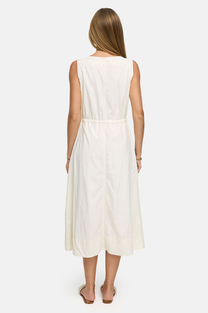 Sleeveless Midi Dress With Two-Way Zipper