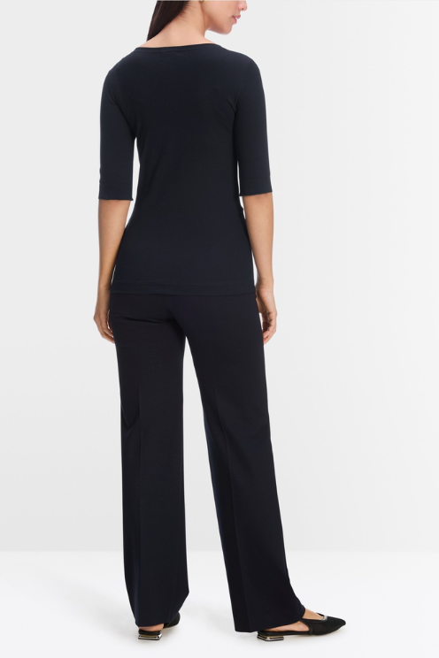 Round - Collar Shirt With Short Sleeves