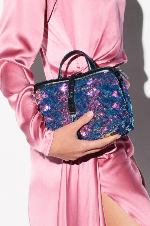 Aurora Sequin Mini Astor Top Handle