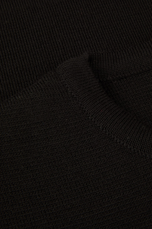 Kristina Black Merino Wool Cardigan