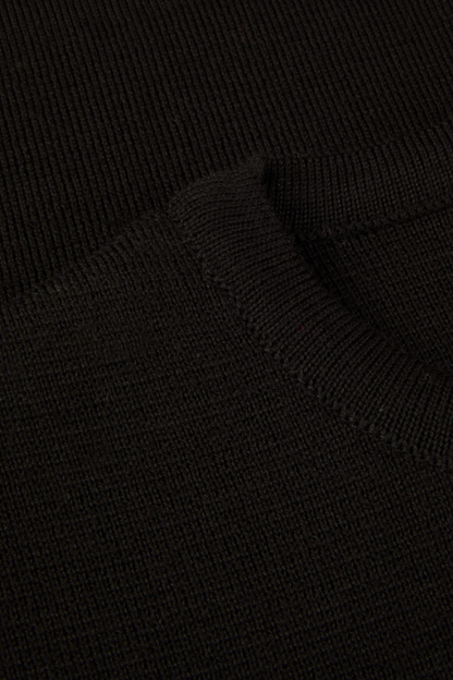 Kristina Black Merino Wool Cardigan
