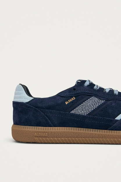 Rife Blue Tones Leather Sneakers