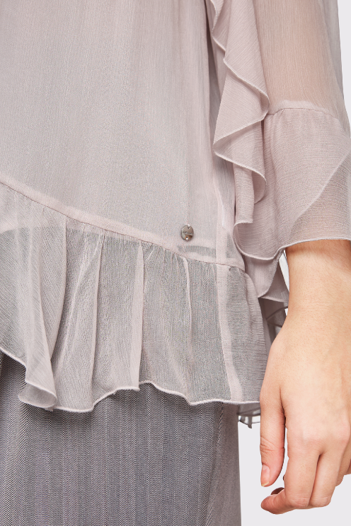 Sheer Ruffle Blouse