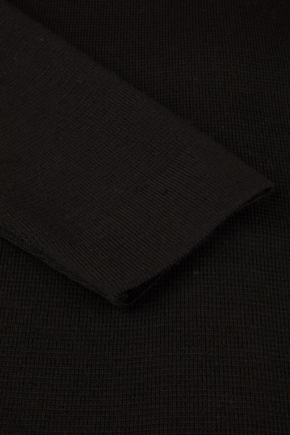 Kristina Black Merino Wool Cardigan