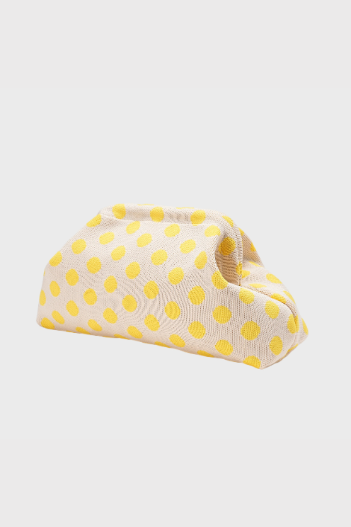 City Girl Pouch Yellow Polka Dot