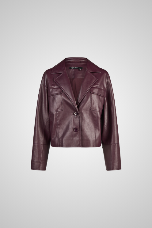Faux Leather Blazer