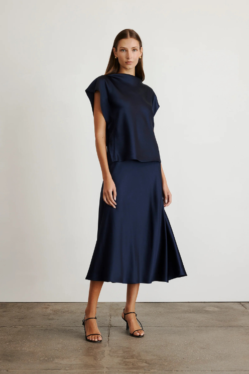 Adrien Navy Blouse